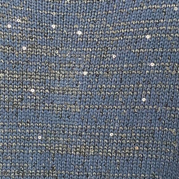 NWT Michael Stars Navy Boat Hi Low Women's Size XS Long‎ Sleeve Sequin Sweater - Picture 3 of 9